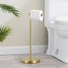 Picture of KES Gold Toilet Paper Holder Free Standing SUS 304 Stainless Steel Rustproof Pedestal Lavatory Tissue Roll Holder Floor Stand Modern Brushed Brass Finish, BPH283S1-BZ