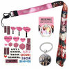 Picture of Blackpink Gifts Set For Blink - 1 Blackpink Darwstring Bag Backpack, 12 Blackpink Stickers, 1 Blackpink Lanyard, 4 Button Pins, 1 Phone Finger Ring Stand, 1 Keychain, 1 Tattoo Sticker