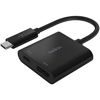 Picture of Belkin USB-C to HDMI Adapter + Charge (Supports 4K UHD Video, Passthrough Power up to 60W for Connected Devices) MacBook Pro HDMI Adapter (AVC002btBK)