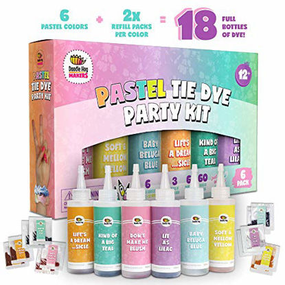 Picture of Pastel Tie Dye Kit, DIY Tie Dye Kit, Tydie Kits, Pastel Fabric Dye, Girls Tie Dye Shirt, Cheap Tie Dye Kits, Tie Dye Kit Pastel Colors, Toys for 9 Year Old Girls, Tye Die Kits for Adults, Tye Dye Kits