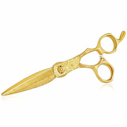 Picture of JASON Hair Scissors 6.0" Professional Shears for Hair Cutting Barber Haircut Shear Japanese Stainless Steel Salons Home Use for Men Women