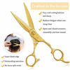 Picture of JASON Hair Scissors 6.0" Professional Shears for Hair Cutting Barber Haircut Shear Japanese Stainless Steel Salons Home Use for Men Women