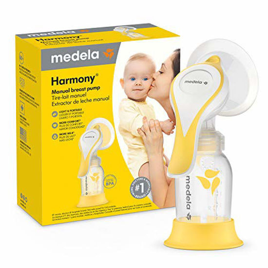 Picture of Medela Manual Harmony Single Hand Breast Pump with Flex Shields for Comfort & Expressing More Milk, 6 Count