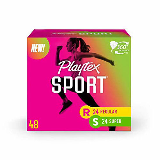 Picture of Playtex Sport Tampons Multipack, Regular and Super Absorbency, Unscented, 48 Count