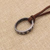 Picture of Uncharted 4 Nathan Drake Ring Necklace Leather Necklace for Men Women Adjustable