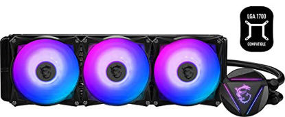 Picture of MSI MAG Core Liquid 360R V2 - AIO RGB CPU Liquid Cooler - Rotating Cap Design - 360mm Radiator - Triple 120mm RGB PWN Fans.