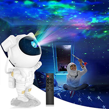 Picture of Astro Alan Galaxy Projector, Astronaut Light Projector for Kids, Star Projector for Bedroom, Nebula Starry Lights with Remote/Timer, Christmas Gifts