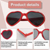 Picture of Heart Shaped Diffraction Glasses 2 Pack, Heart Effect Sunglasses are Perfect for Rave Party Accessories, Night Lights, Fireworks Shows.