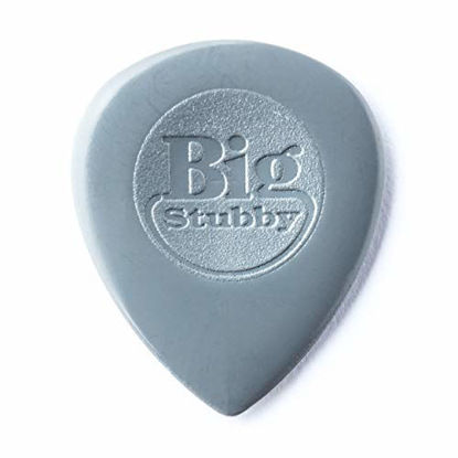 Picture of Dunlop 445P2.0 Nylon Big Stubby, Dark Gray, 2.0mm, 6/Player's Pack