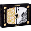 Picture of Copag 1546 Design 100% Plastic Playing Cards, Poker Size Regular Index Black/Gold Double Deck Set