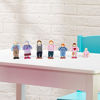 Picture of KidKraft 5" Wooden Poseable Doll Family of 7 - Caucasian, Gift for Ages 3+