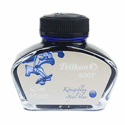 Picture of Pelikan 4001 Bottled Ink for Fountain Pens, Royal Blue, 62.5ml, 1 Each (329136)