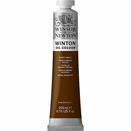 Picture of Winsor & Newton Winton Oil Color Paint, 200-ml Tube, Burnt Umber