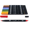 Picture of Tombow 56168 Dual Brush Pen Art Markers, Secondary, 10-Pack. Blendable, Brush and Fine Tip Markers