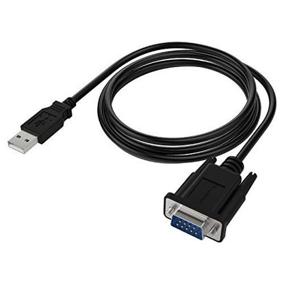 Picture of SABRENT USB 2.0 to Serial (9-Pin) DB-9 RS-232 Adapter Cable 6ft Cable [FTDI Chipset] (CB-FTDI)