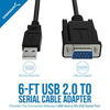 Picture of SABRENT USB 2.0 to Serial (9-Pin) DB-9 RS-232 Adapter Cable 6ft Cable [FTDI Chipset] (CB-FTDI)