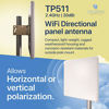 Picture of Tupavco TP511 WiFi Panel Antenna 2.4GHz (20dBi) Outdoor Directional (2400-2483 MHz) Wireless Network Signal (Pole Mast Mount) Weatherproof High-Gain Long Distance Range (N-Female Connector)