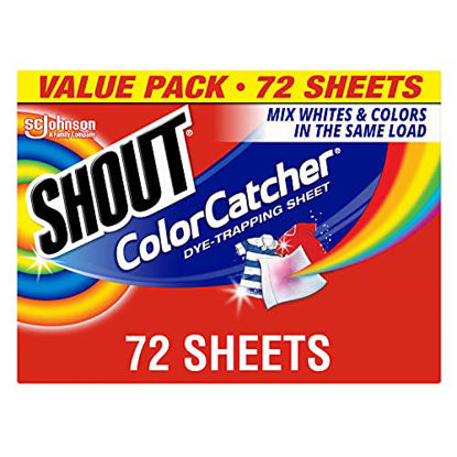 Picture of Shout Color Catcher Sheets for Laundry, Maintains Clothes Original Colors, 72 Count