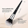 Picture of DUcare Makeup Brushes with Case 10Pcs Professional Makeup Brushset Women Gift Premium Synthetic Kabuki Foundation Blending Brush Face Powder Blush Concealers Eye Shadows with bag