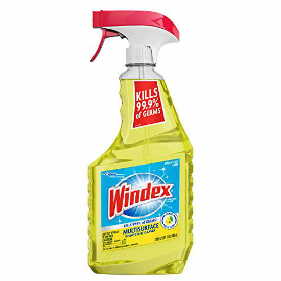 Picture of Windex Multi-Surface Cleaner and Disinfectant Spray Bottle, Scent, Citrus Fresh, 23 Fl Oz (Pack of 1)