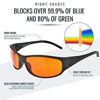 Picture of Blue Blocking Amber Glasses for Sleep 99.9 Percent Effective - Nighttime Eye Wear - Special Orange Tinted Glasses Help You Sleep and Relax Your Eyes