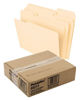 Picture of Pendaflex File Folders, Letter Size, 8-1/2" x 11", Classic Manila, 1/3-Cut Tabs in Left, Right, Center Positions, 100 Per Box (65213)