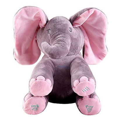 Picture of Dimple Kaia Elephant Animated Plush Singing Elephant with Peek-a-Boo Interactive Feature