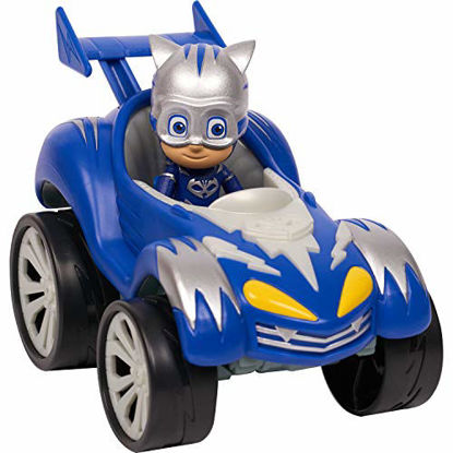 Picture of PJ Masks Power Racers Vehicles, Articulated Catboy Figure and Cat-Car, Blue