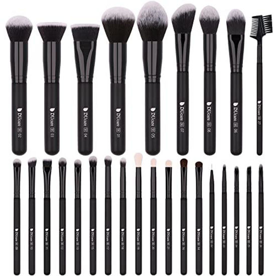 Picture of DUcare Makeup Brushes Professional 27Pcs Makeup Brush Set Premium Synthetic Kabuki Foundation Blending Face Powder Blush Concealers Eye Shadows Make Up Brushes Kit