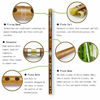 Picture of D Key Dizi Bitter Bamboo Flute for Beginners with Free Membrane & Glue & Protector Set Traditional Chinese Instrument?Key of D/Bitter Bamboo?