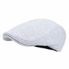 Picture of FEINION Men Cotton Newsboy Cap Soft Fit Cabbie Hat (Light Grey)