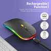 Picture of ?Upgrade? LED Wireless Mouse, Rechargeable Slim Silent Mouse 2.4G Portable Mobile Optical Office Mouse with USB & Type-c Receiver, 3 Adjustable DPI for Notebook, PC, Laptop, Computer, Desktop (Black)