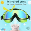 Picture of Swim Goggles 2 Pack Anti-Fog Anti-UV Wide View Swimming Goggles for Kids 3-15