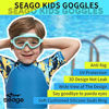 Picture of Swim Goggles 2 Pack Anti-Fog Anti-UV Wide View Swimming Goggles for Kids 3-15