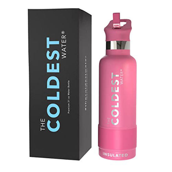 Picture of COLDEST Kids Water Bottle for School - 21 oz (Straw Lid), Insulated Stainless Steel Reusable Leak-Proof for Girls, Boys