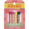 Picture of Burt's Bees 100% Natural Moisturizing Lip Balm, Watermelon, Dragonfruit Lemon, Original Beeswax and Vanilla Bean with Beeswax and Fruit Extracts, 4 Tubes