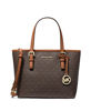 Picture of Michael Kors Jet Set Travel Convertible Carryall Top Zip Logo Tote - Brown