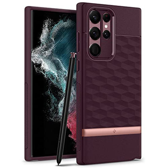 Picture of Caseology Parallax Protective Case Compatible with Samsung Galaxy S22 Ultra Case 5G (2022) - Burgundy