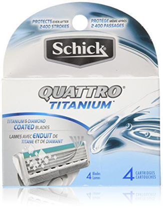 Picture of Schick Quattro Titanium Razor Blade Refills for Men - 4 Count (Pack of 2)