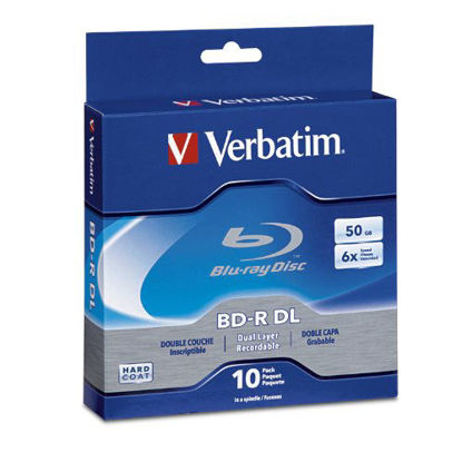 Picture of Verbatim BD-R DL 50GB 6X Blu-ray Recordable Media Disc - 10 Pack Spindle