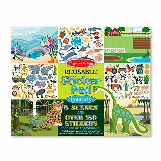 Picture of Melissa & Doug Reusable Sticker Pad: Habitats - 150+ Reusable Stickers 7 Ounces