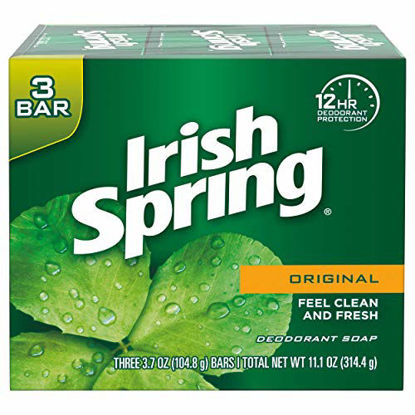 Picture of Irish Spring Deodorant Soap Original Bar, 3 Bars 3.75 Ounce