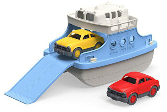 Picture of Green Toys Ferry Boat with Mini Cars Bathtub Toy, Blue/White, Standard