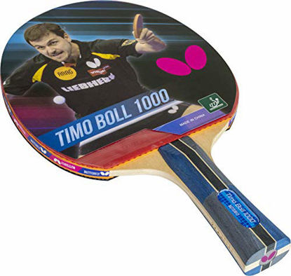 Picture of Butterfly Timo Boll Shakehand Ping Pong Paddle - Good Speed and Spin with Superb Control - Japan Series - Recommended for Beginning Level Players - International Table Tennis Federation Approved