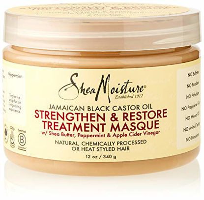 Picture of Shea Moisture Jamaican Black Castor Oil Strengthen & Restore Treatment Masque, 12 oz.