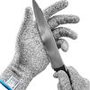 Picture of Stark Safe Cut Resistant Gloves Food Grade Level 5 Protection (EN388), Safety Kitchen Cutting Gloves for Oyster Shucking, Meat Cutting, Fish Fillet Processing, Mandolin Slicing, and Wood Carving (Large - 1 Pair)