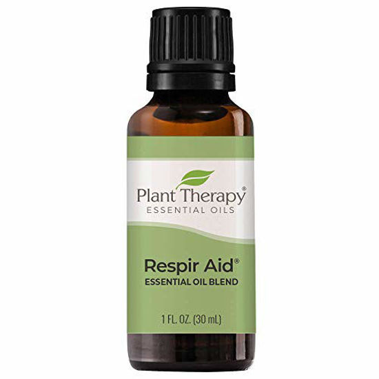 Picture of Plant Therapy Respir Aid Essential Oil Blend 30 mL (1 oz) Sinus, Airway and Congestion Clearing Synergy Blend 100% Pure, Undiluted, Natural Aromatherapy, Therapeutic Grade