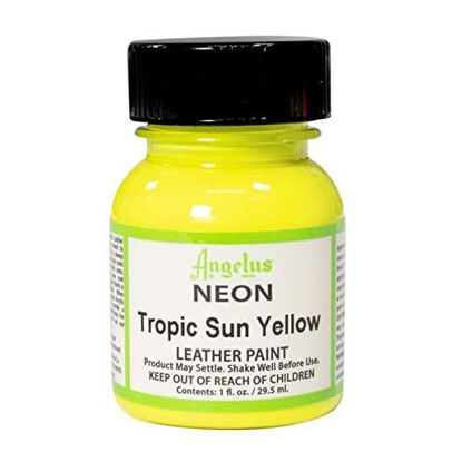 Picture of Angelus Leather Paint Neon Tropic Sun Yellow 1 oz