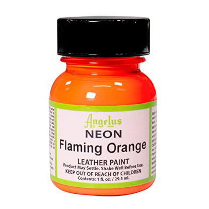 Picture of Angelus Neon-1 oz Leather Paint, Flaming Orange
