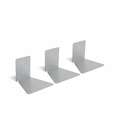 Picture of Umbra Conceal Floating Bookshelf, Large, Silver, Set of 3